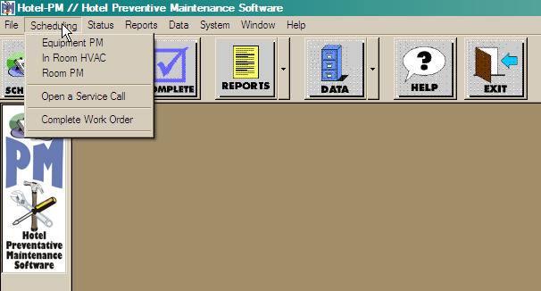 Scheduling Menu